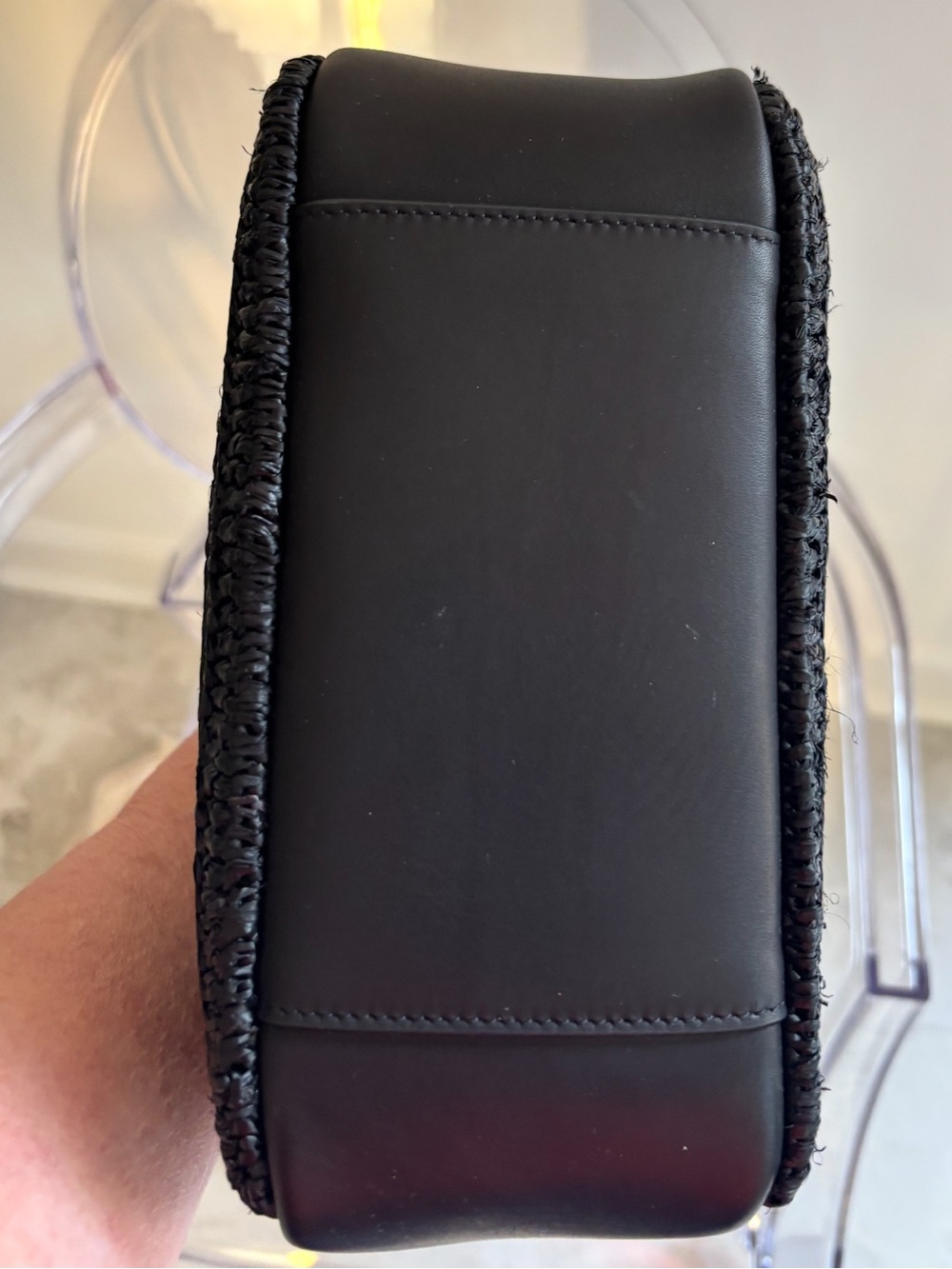 Saint Laurent Le 5À 7 Supple Small Shoulder Bag in Raffia - Picture 4 of 9